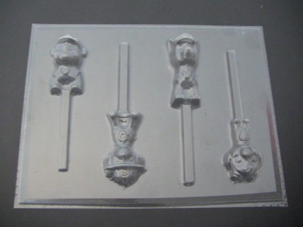 508sp Puppy Patrol Dogs Chocolate or Hard Candy Lollipop Mold 508sp Puppy Patrol Dogs Chocolate or Hard Candy Lollipop Mold